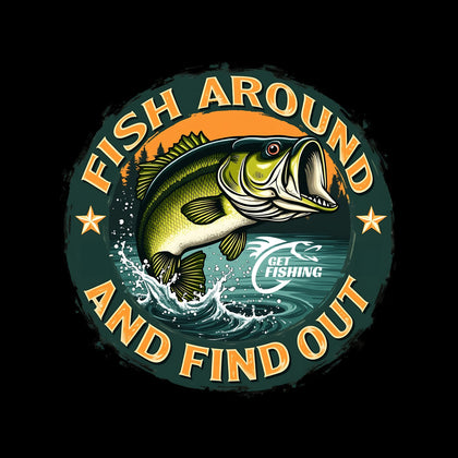 Fish Around and Find Out — FAFO emblem with leaping largemouth bass