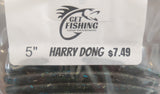 Harry Dong 5 inch soft plastic stick bait - Black Blue Flake, 6 pack