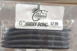 Harry Dong 6 inch soft plastic stick bait - Black Blue Flake, 6 pack