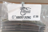 Harry Dong 5 inch soft plastic stick bait - Green Pumpkin Red Flake, 6 pack (6 inch bag shown)