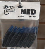 The Ned soft plastic Ned rig bait - Blue Tip, 8 pack