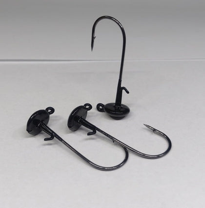 Ned Head jig - Black, 3 pack