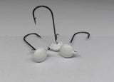 Ned Head jig - White, 3 pack