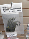 Teaser Tail drop shot soft plastic bait - Bluegill, 6 pack