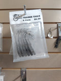Teaser Tail drop shot soft plastic bait - Smoke, 6 pack