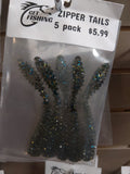 Zipper Tail finesse soft plastic bait - Bluegill, 5 pack